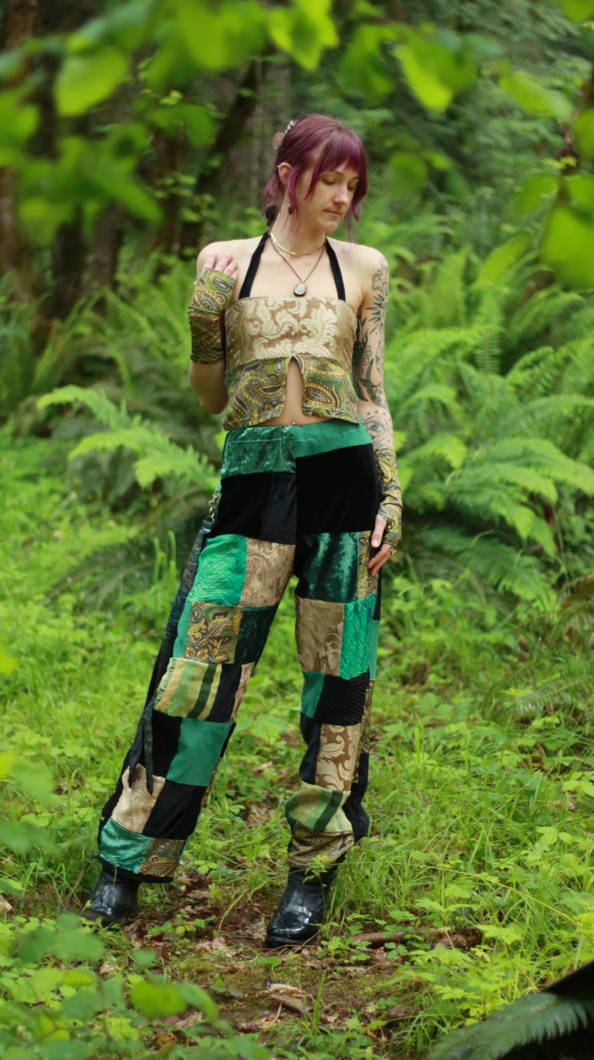 Custom Patchwork Pants – Psychic Blooms